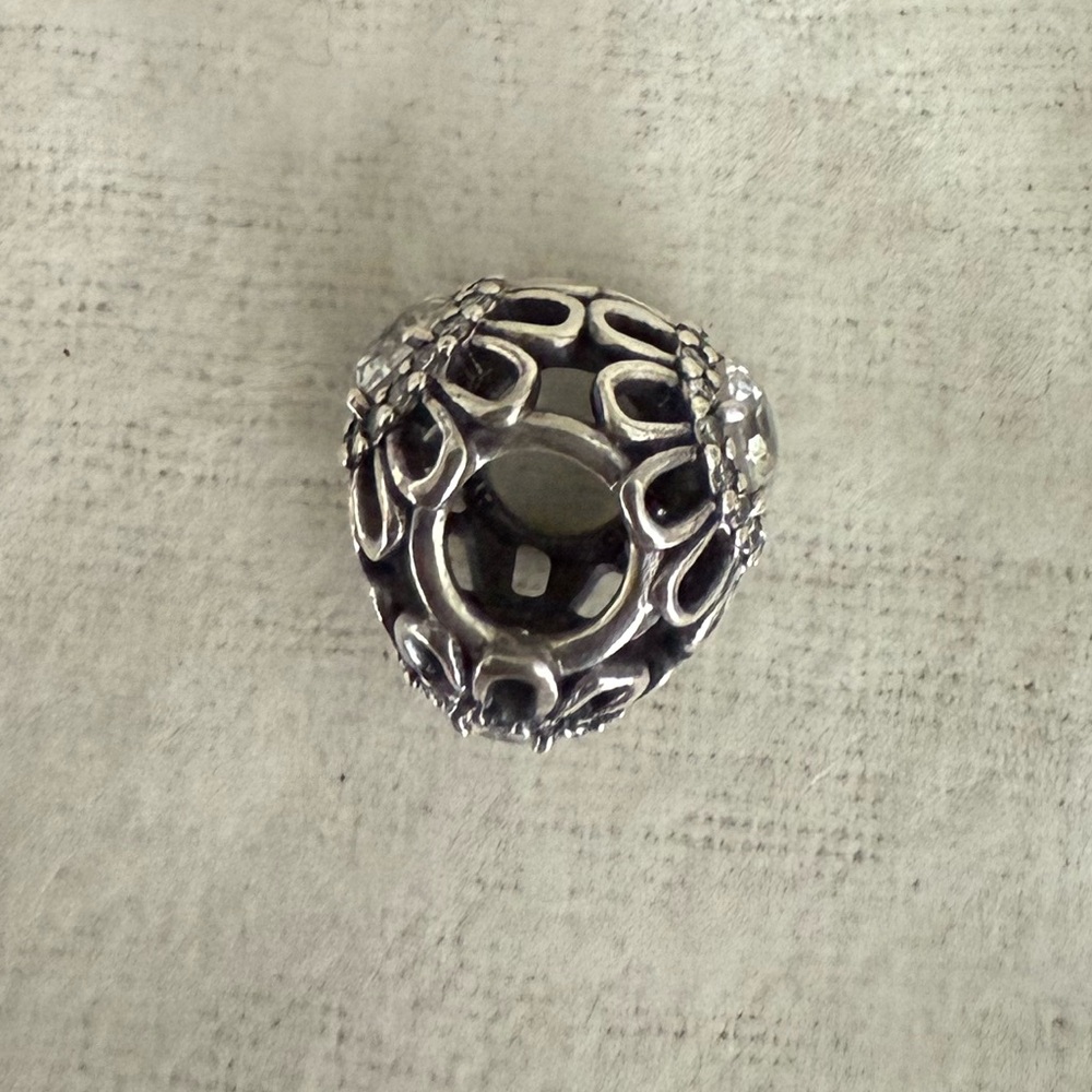 Authentic Pandora Sterling Silver Charm Bead, 3 Sided - Picture 2 of 5